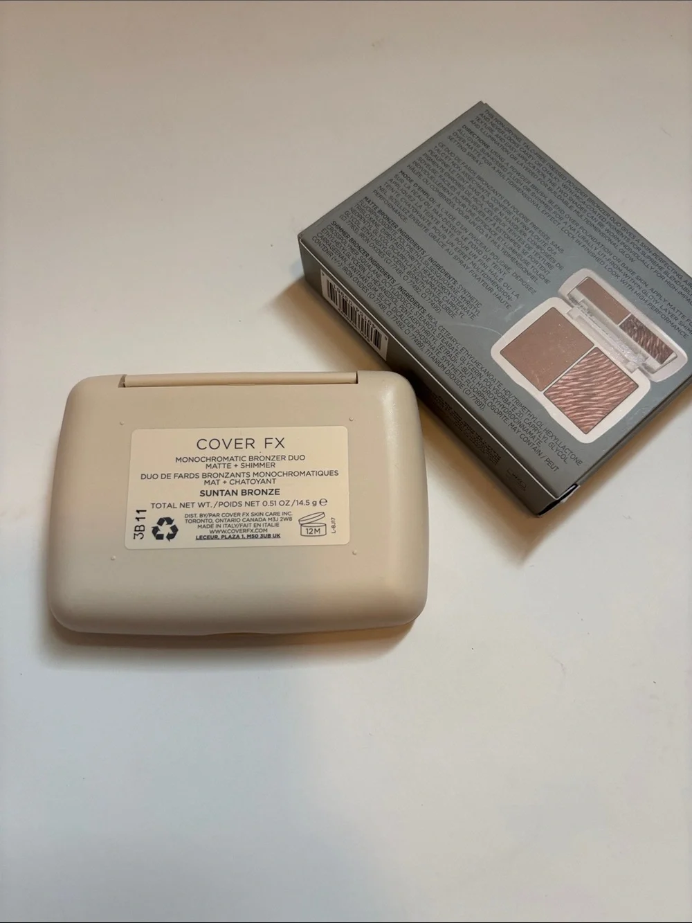 NEW! COVER FX Bronzer Duo Compact Suntan Bronze Matte & Shimmer